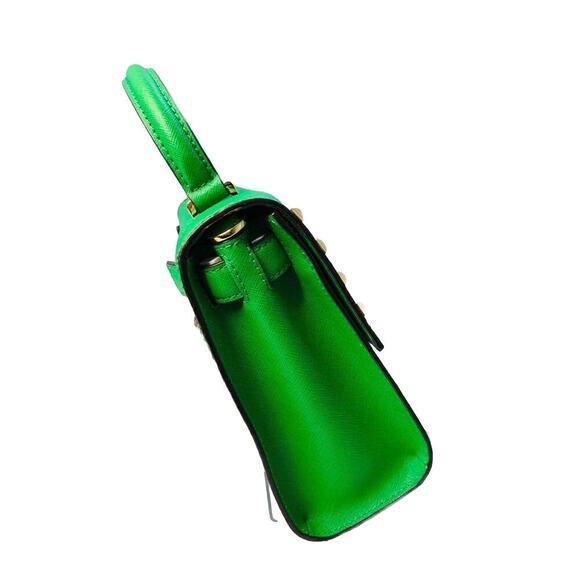 NWOT Michael Kors Dillon Green Palm STD MD Messenger Leather Handbag MSRP $368 - Picture 3 of 16